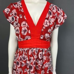 H&M Red Floral Dress